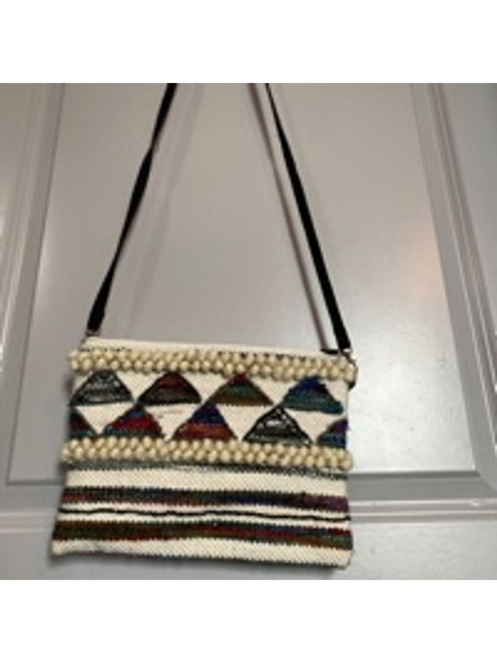 Women's World Market Shoulder /cross bodyBag Purse White Multi-color
